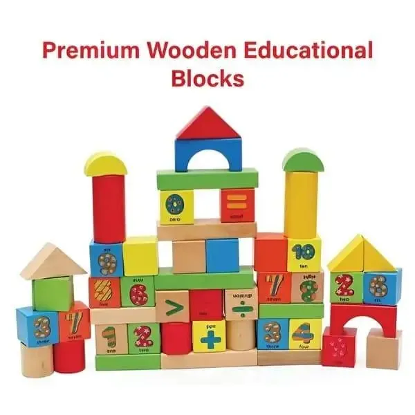 Wooden Blocks Set | 60 Pieces